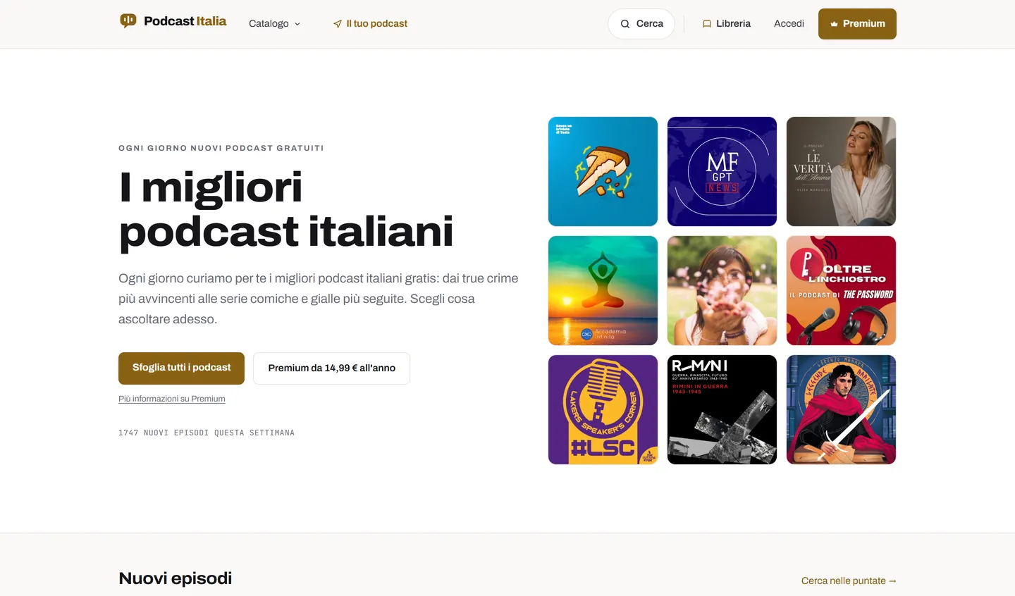 Podcast-italia.com – Podcast-Verzeichnis Italien Podcast-italia.com: Startseite auf dem Computer – Podcast-Verzeichnis Italien, ein Projekt von PortalWeb
